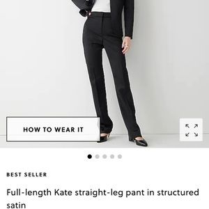 NWOT J Crew Satin Kate Pant